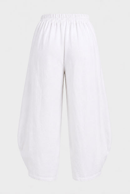 Aladdin Barrel Leg Linen Trousers