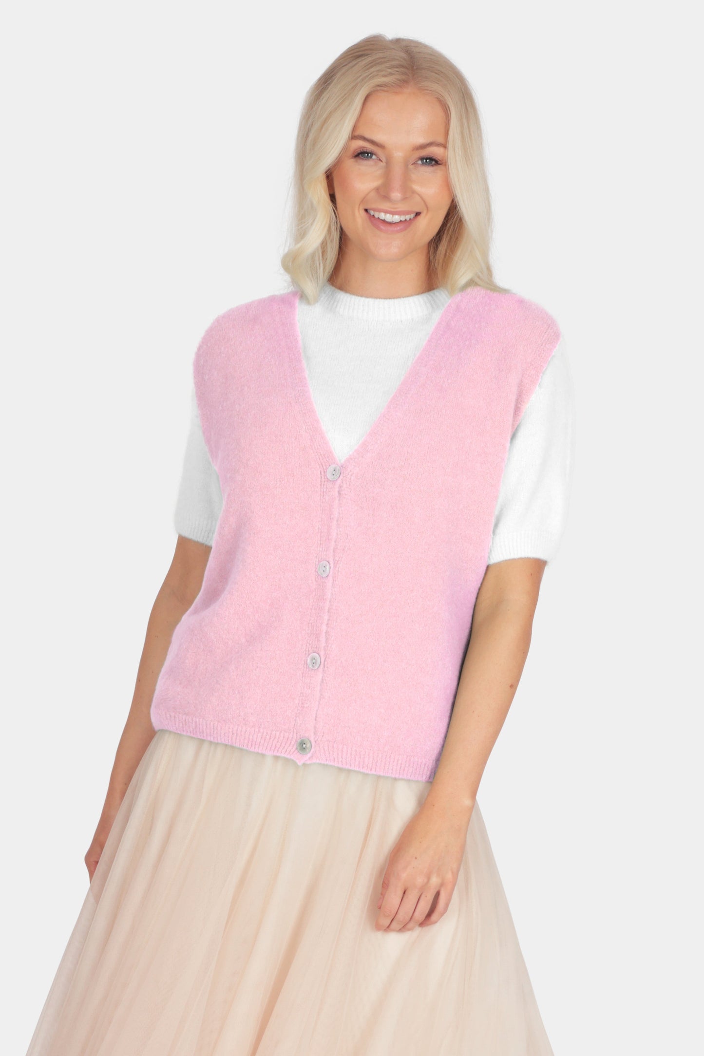 Alpaca Cloud Spun Button Vest