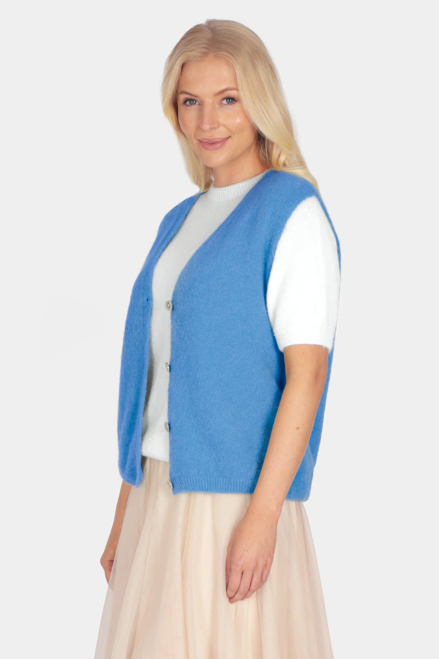 Alpaca Cloud Spun Button Vest