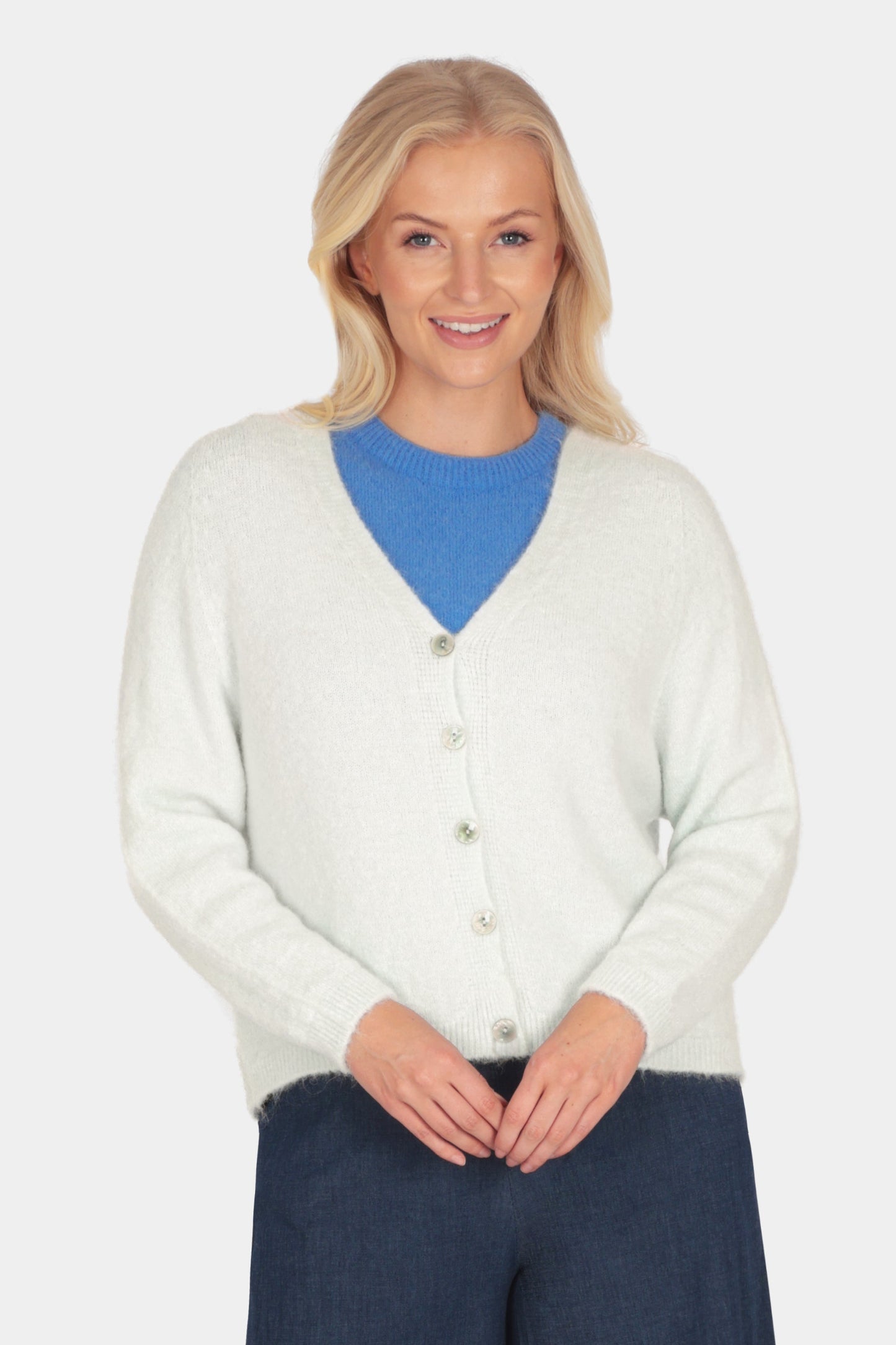 Cloud Spun Alpaca V Cardigan