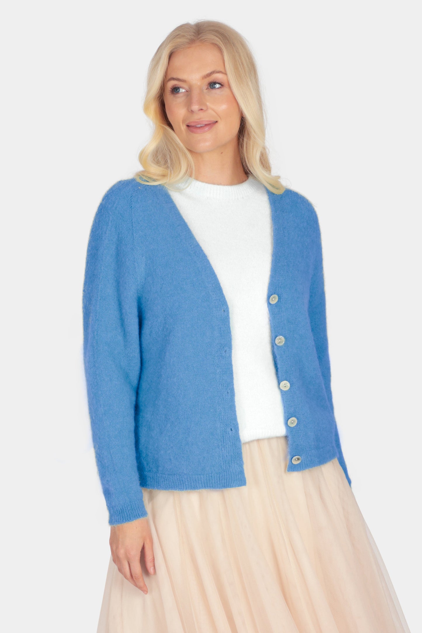Cloud Spun Alpaca V Cardigan