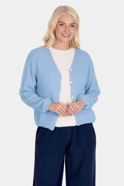 Cloud Spun Alpaca V Cardigan