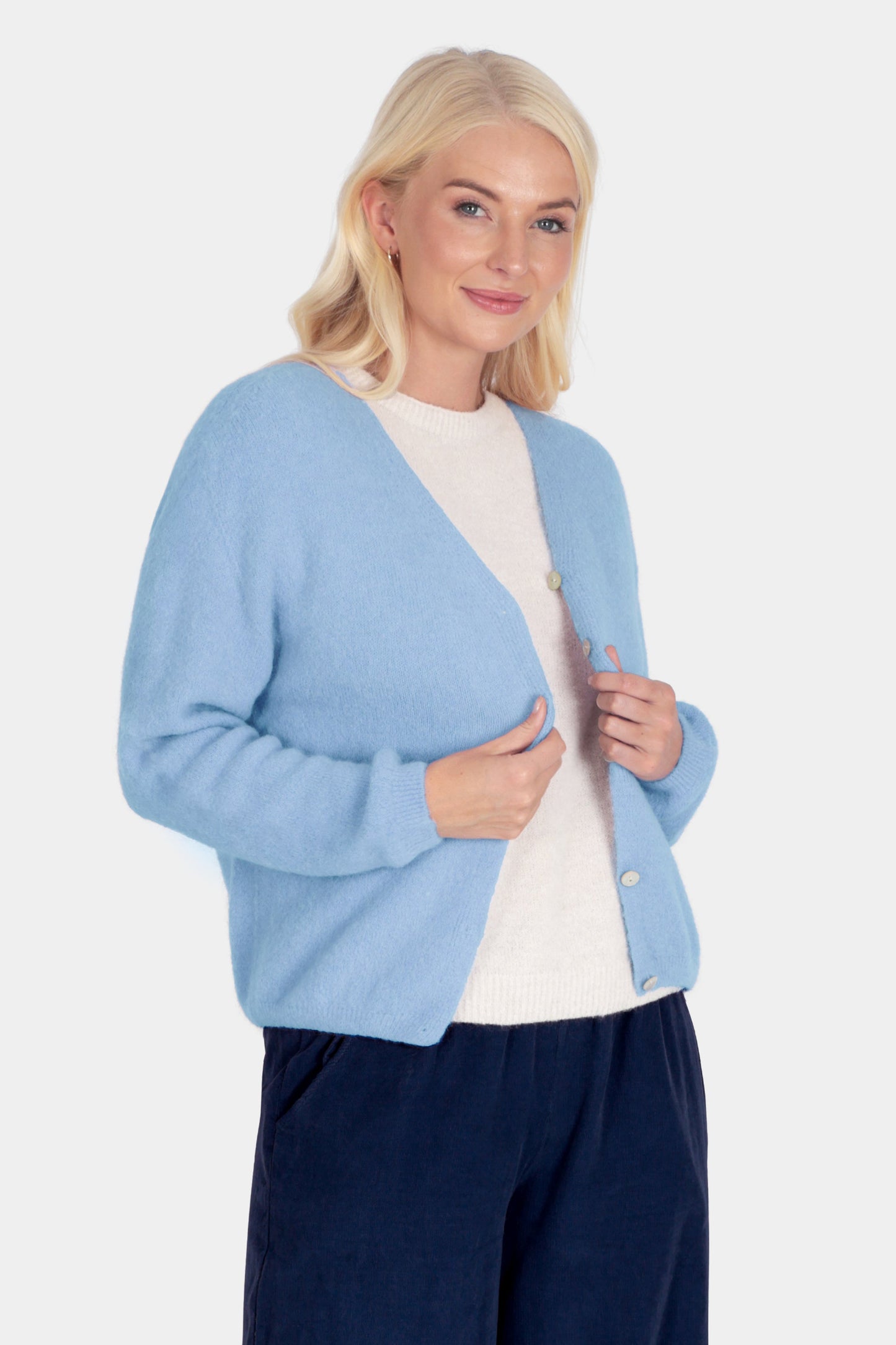 Cloud Spun Alpaca V Cardigan