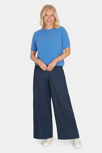 Short Sleeve Cloud-Spun Alpaca Crew