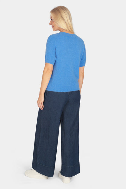 Short Sleeve Cloud-Spun Alpaca Crew