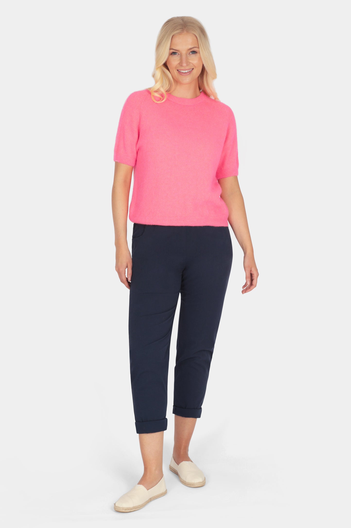 Short Sleeve Cloud-Spun Alpaca Crew