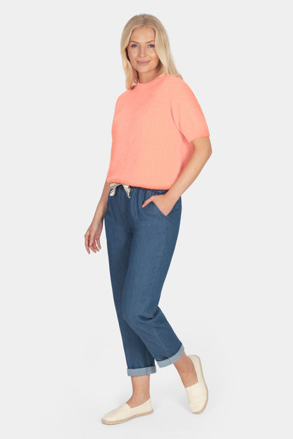 Denim Straight Leg Trousers