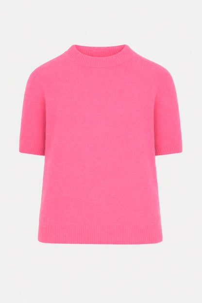 Short Sleeve Cloud-Spun Alpaca Crew