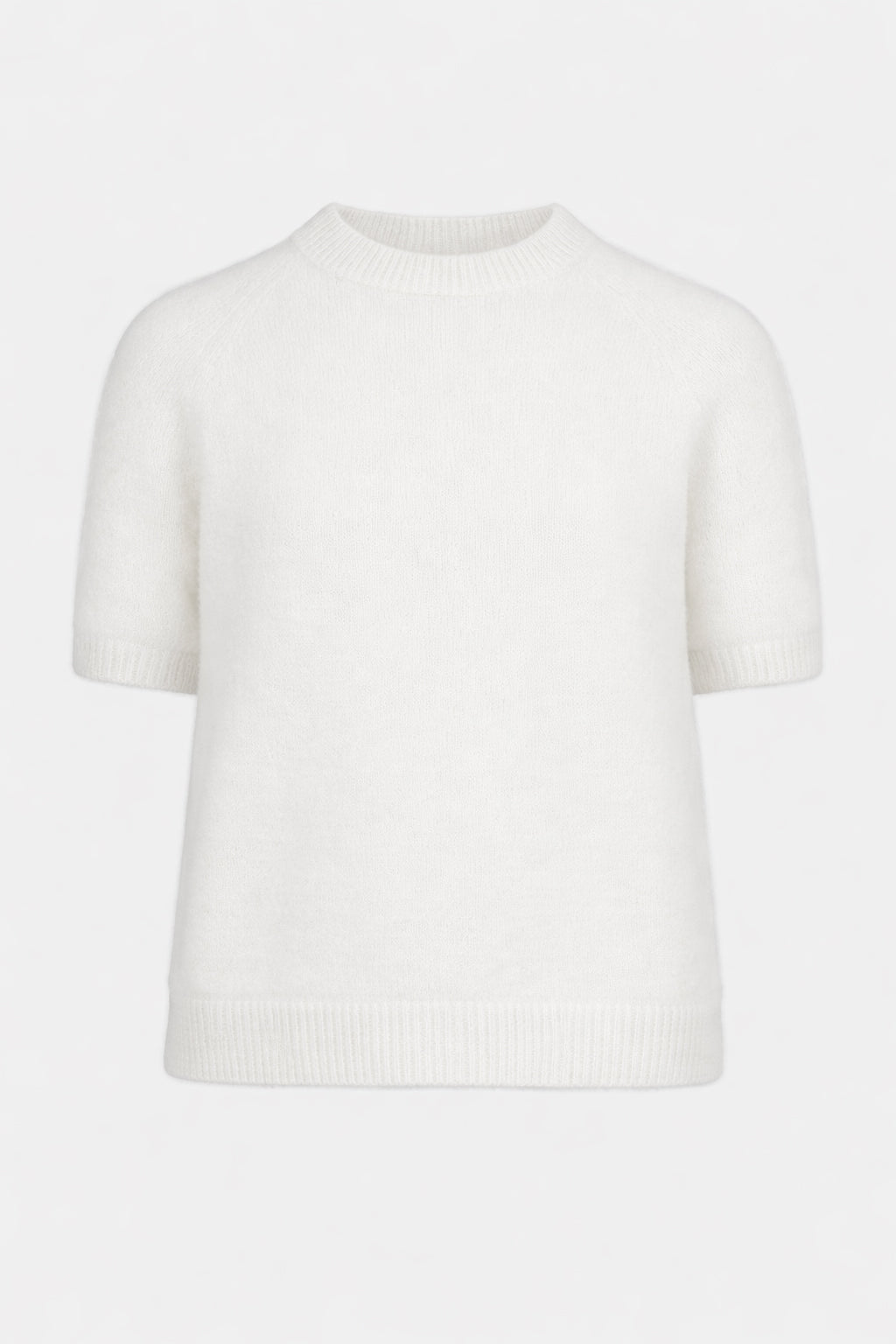 Short Sleeve Cloud-Spun Alpaca Crew