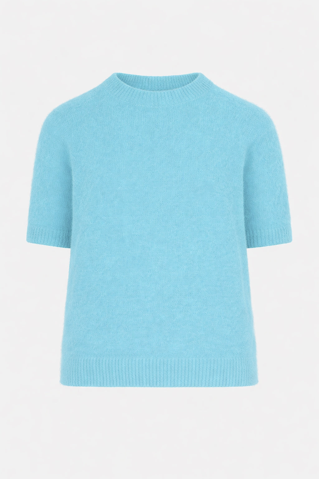 Short Sleeve Cloud-Spun Alpaca Crew