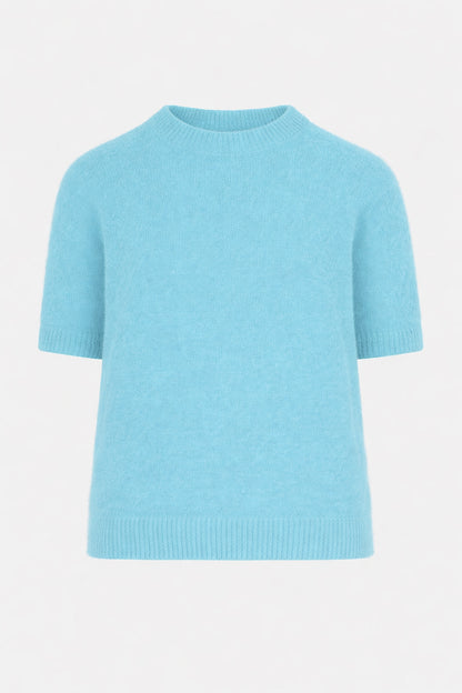 Short Sleeve Cloud-Spun Alpaca Crew