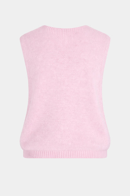 Button Through Mohair Knit Vest