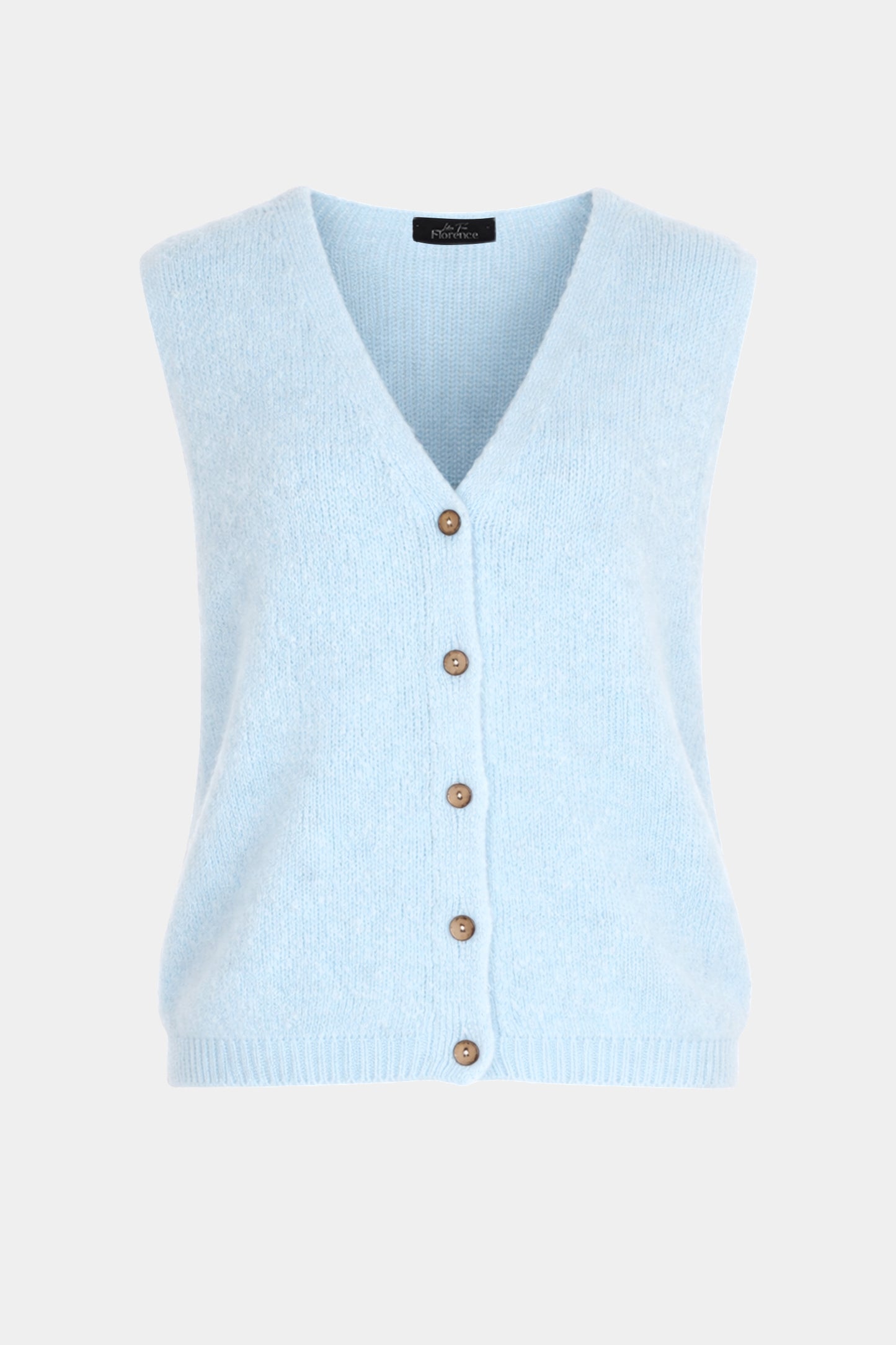 Button Through Mohair Knit Vest