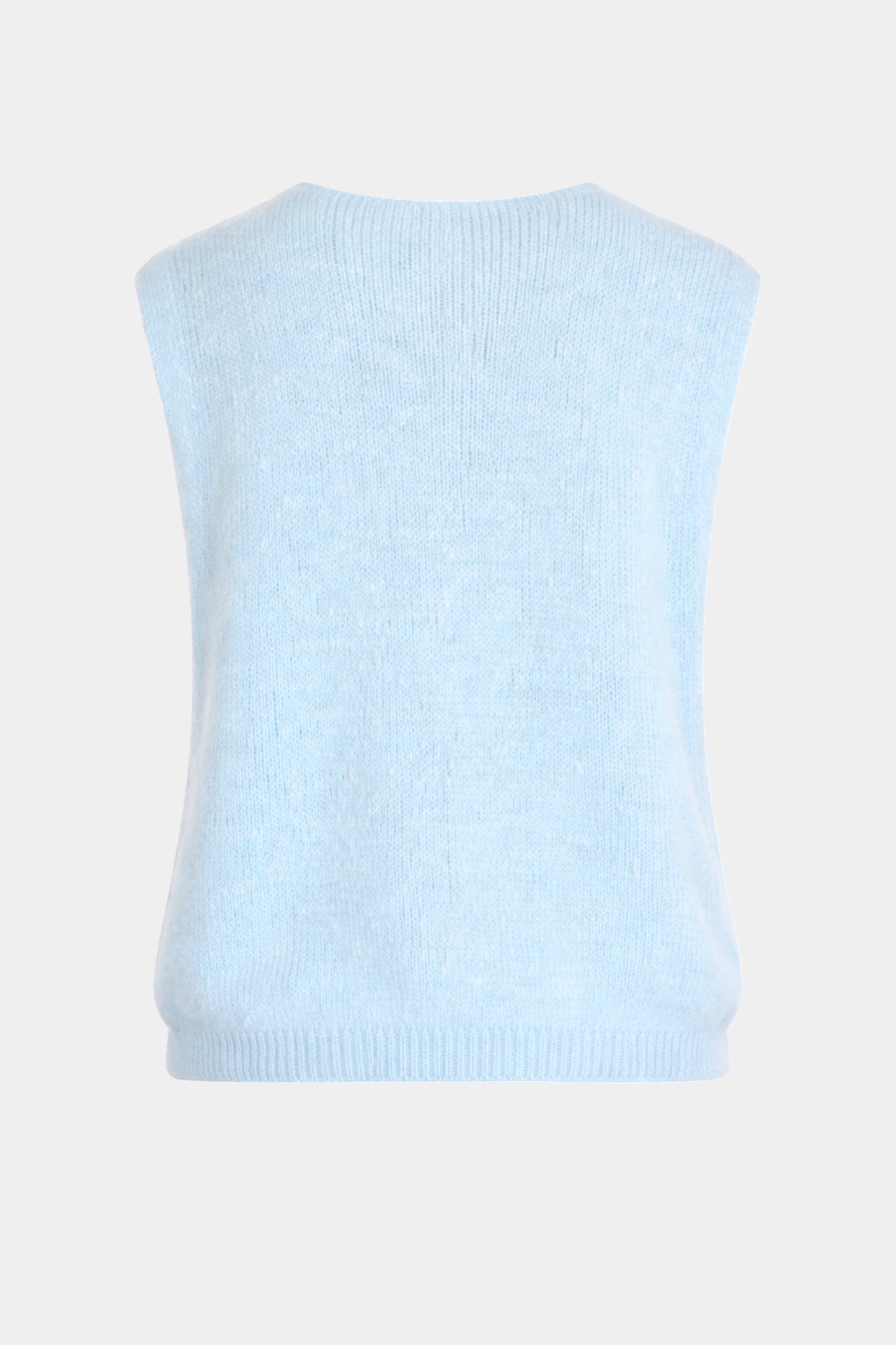 Button Through Mohair Knit Vest