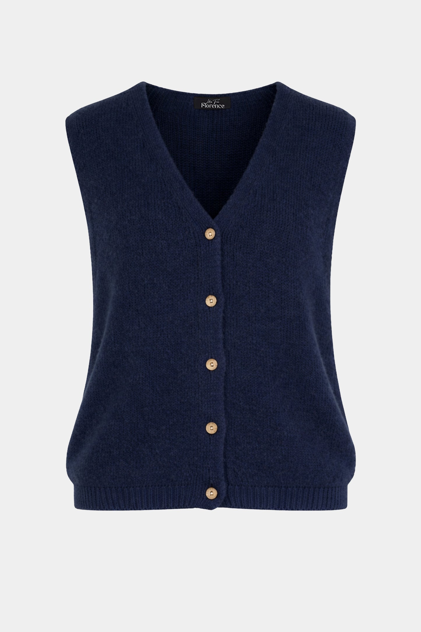 Button Through Mohair Knit Vest