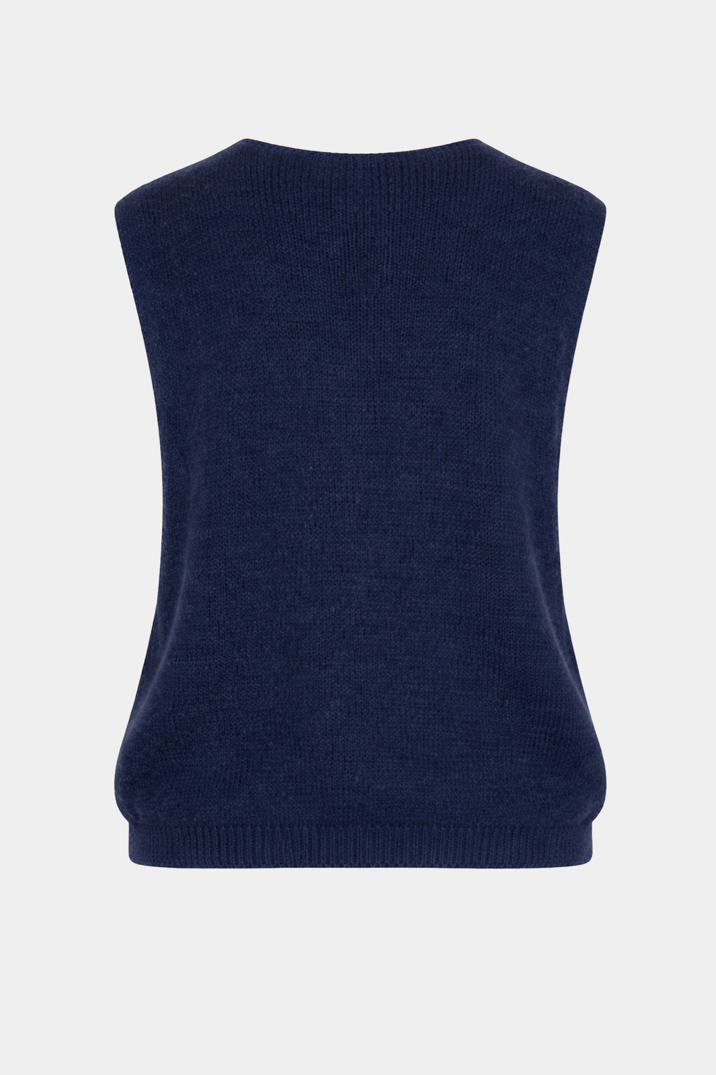 Button Through Mohair Knit Vest