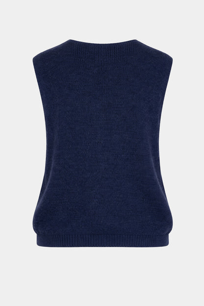 Button Through Mohair Knit Vest