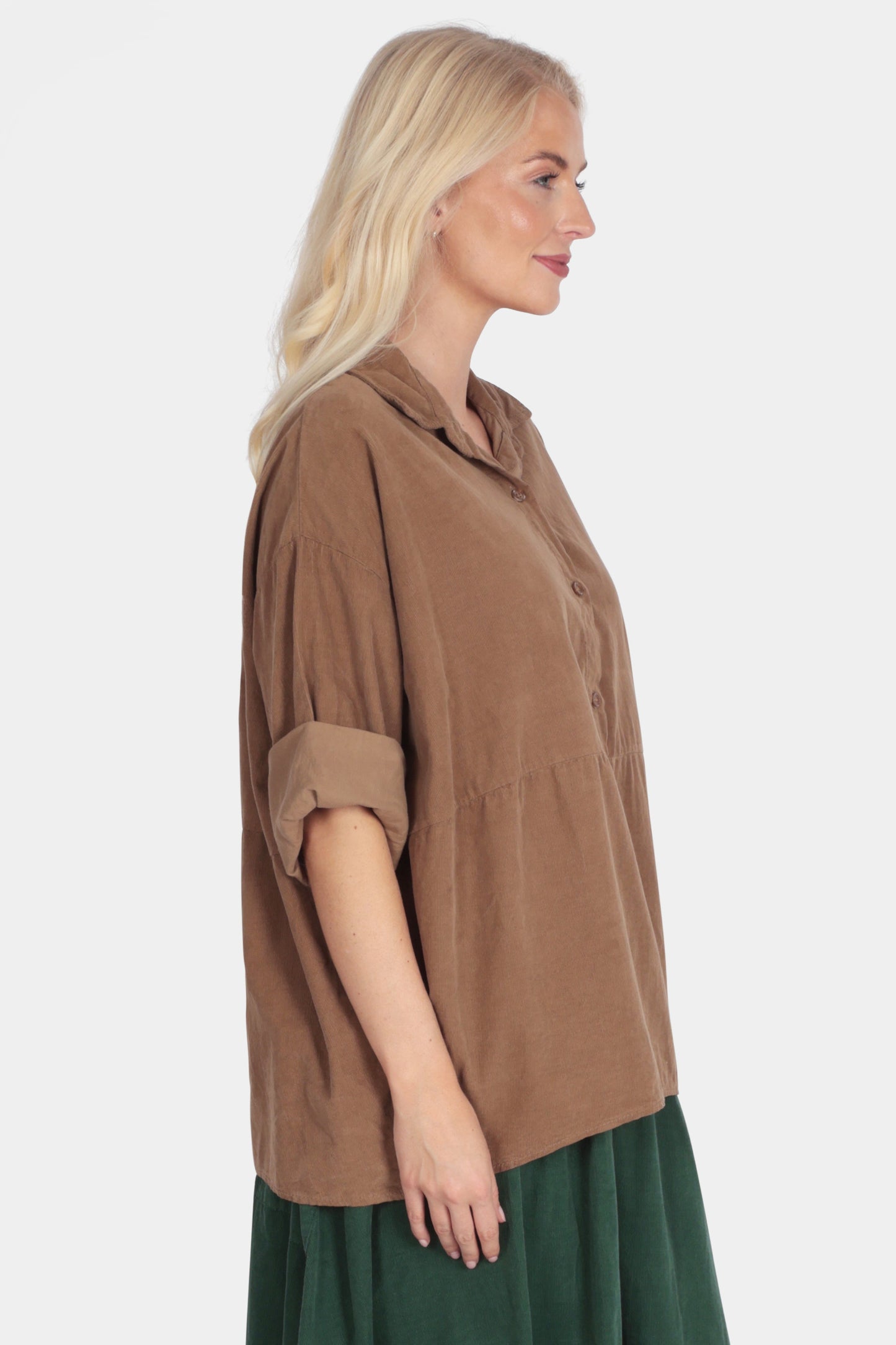 Corduroy Collar Blouse