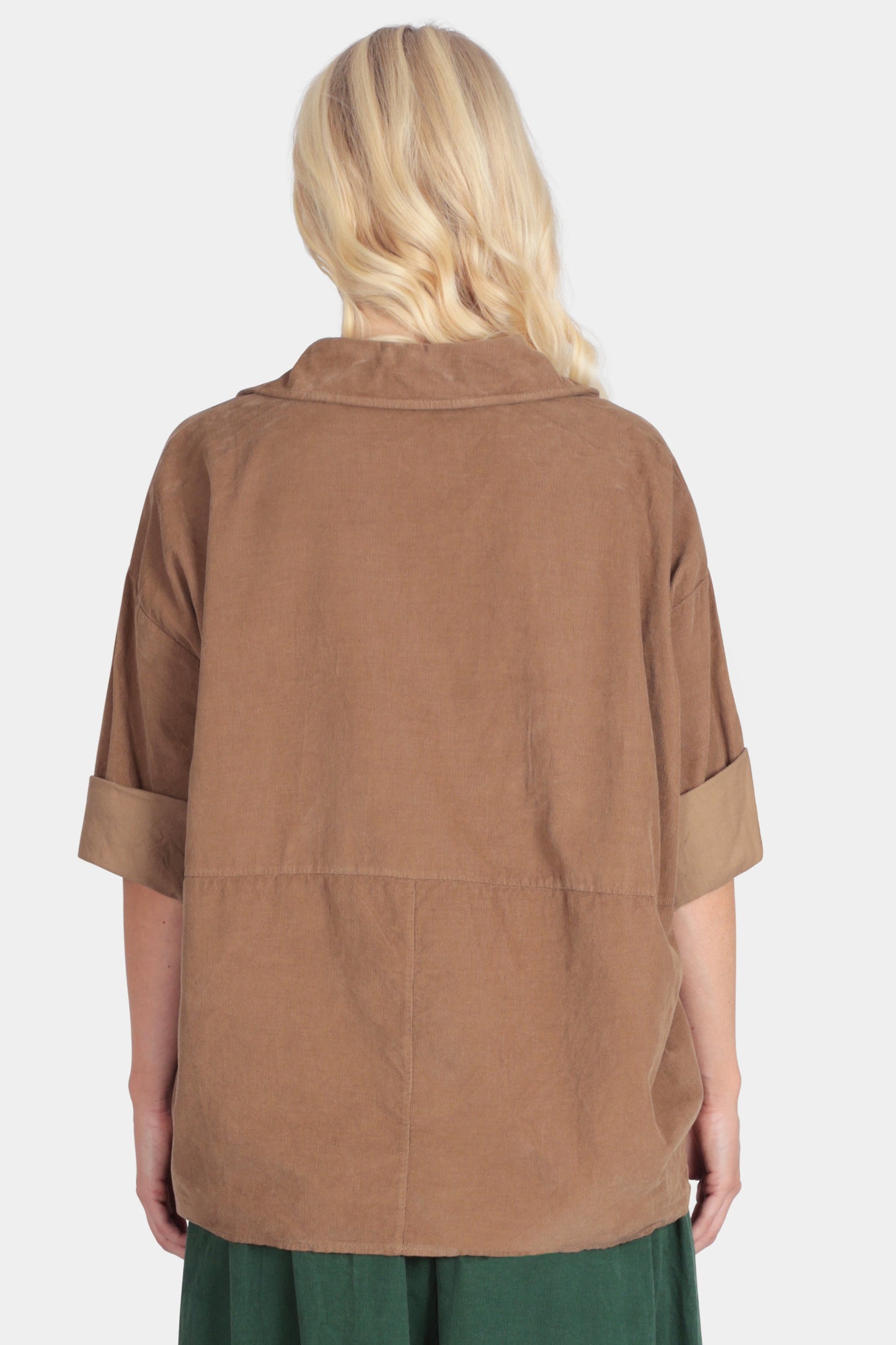 Corduroy Collar Blouse