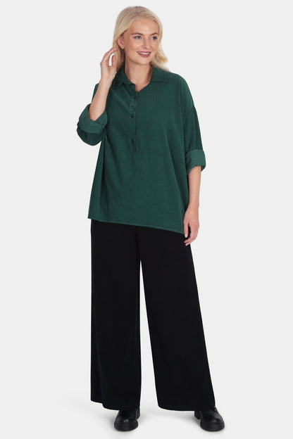 Corduroy Collar Blouse