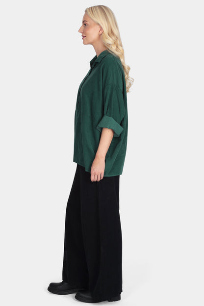 Corduroy Collar Blouse