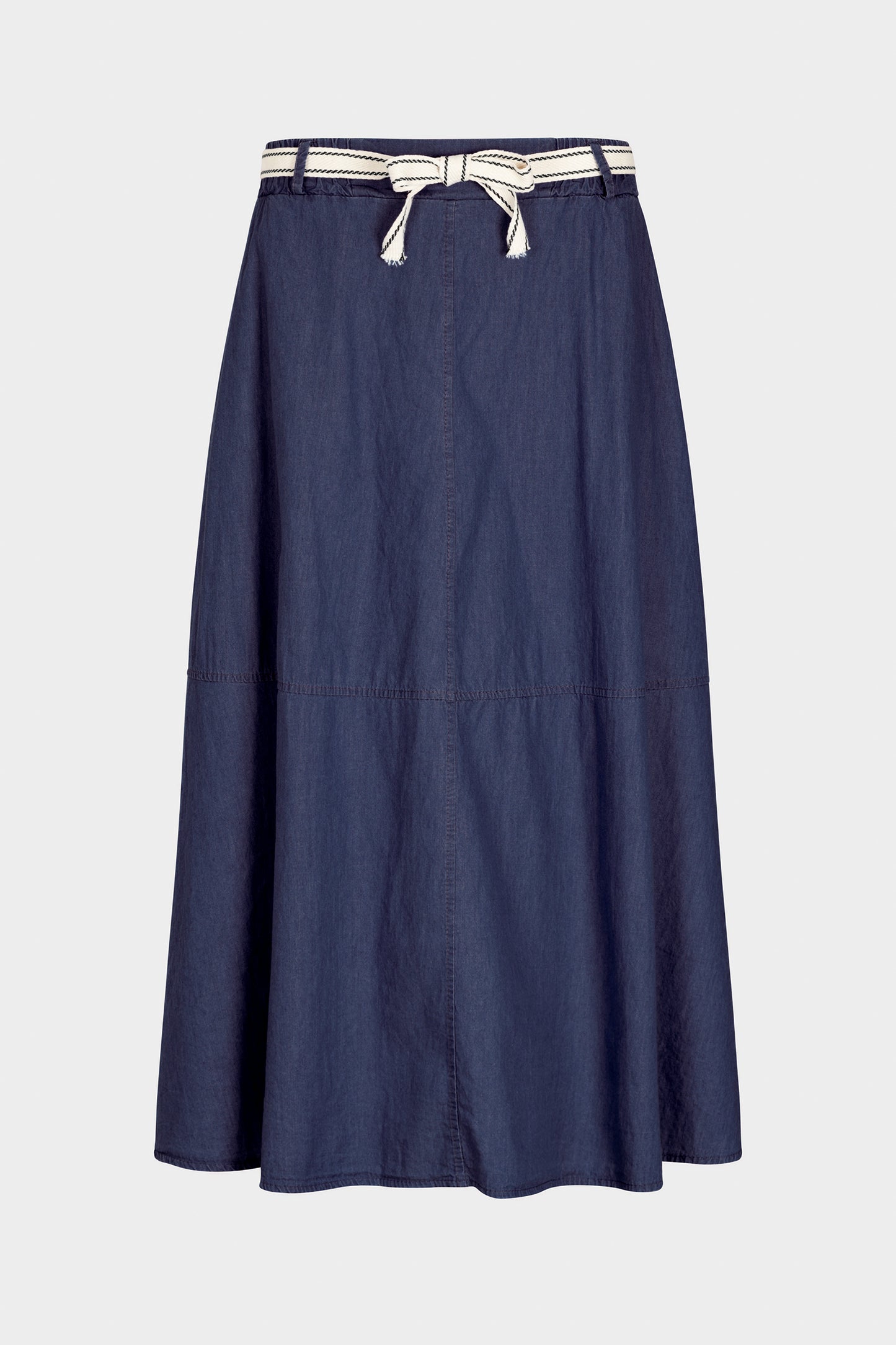Denim Panel A-Line Skirt