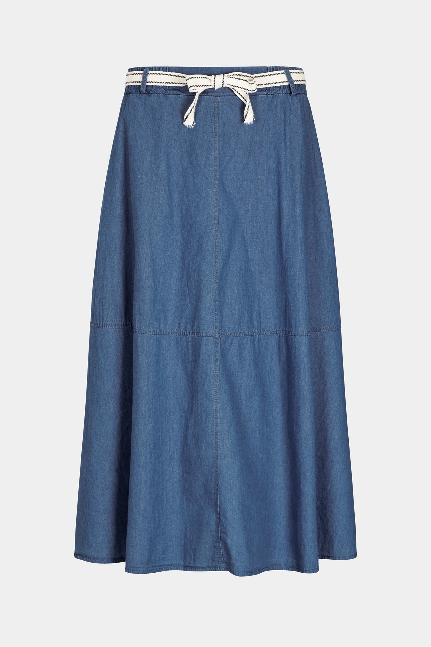 Denim Panel A-Line Skirt