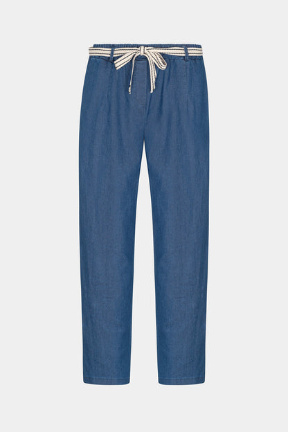 Denim Straight Leg Trousers
