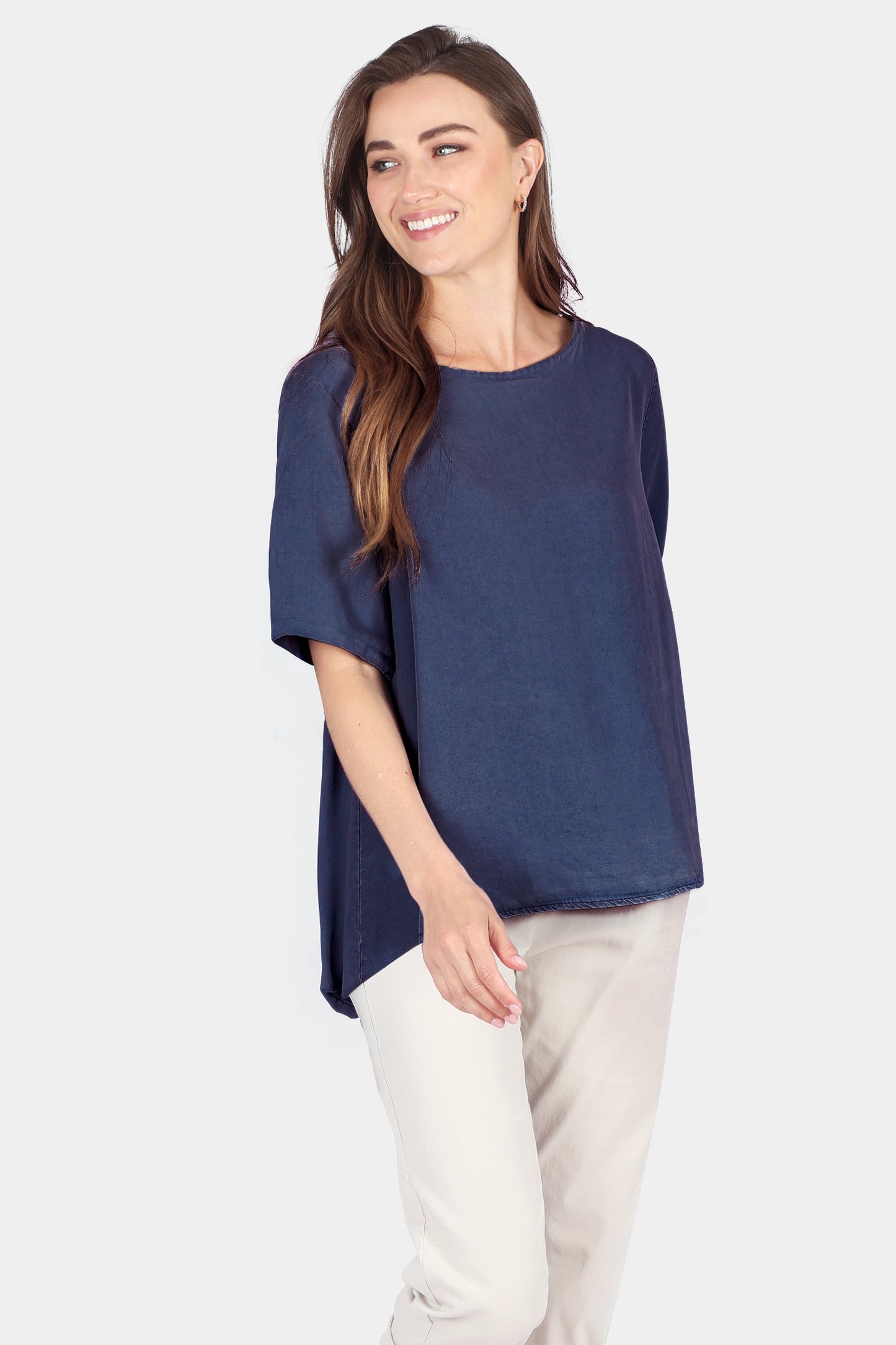 Soft Denim Swing Top