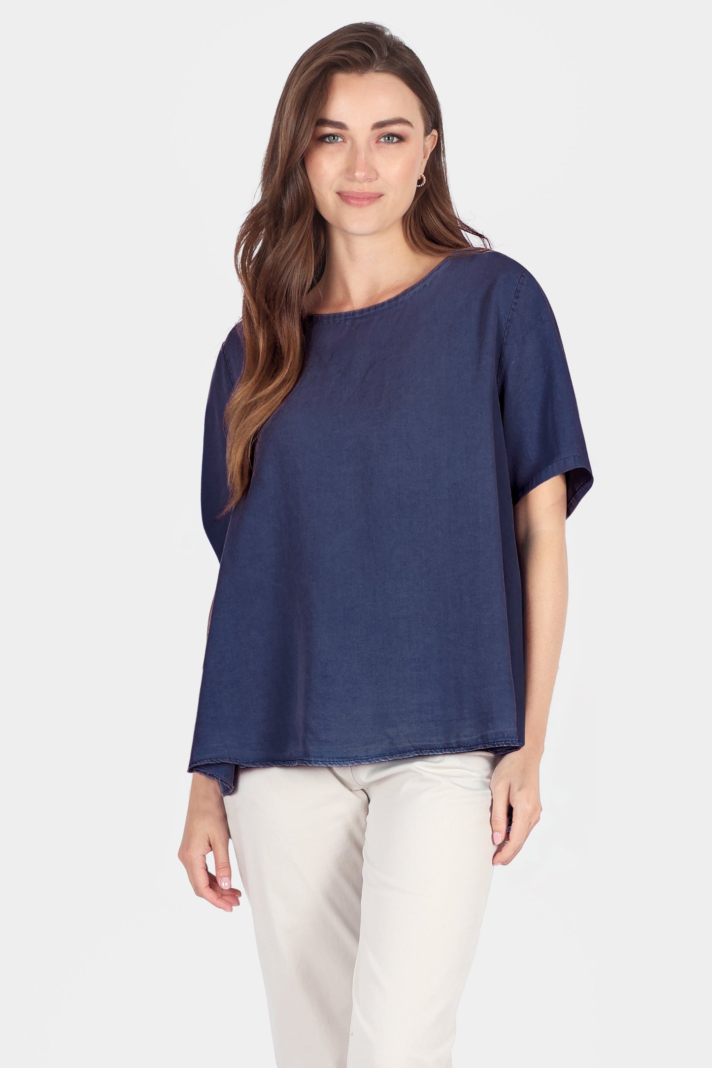 Soft Denim Swing Top