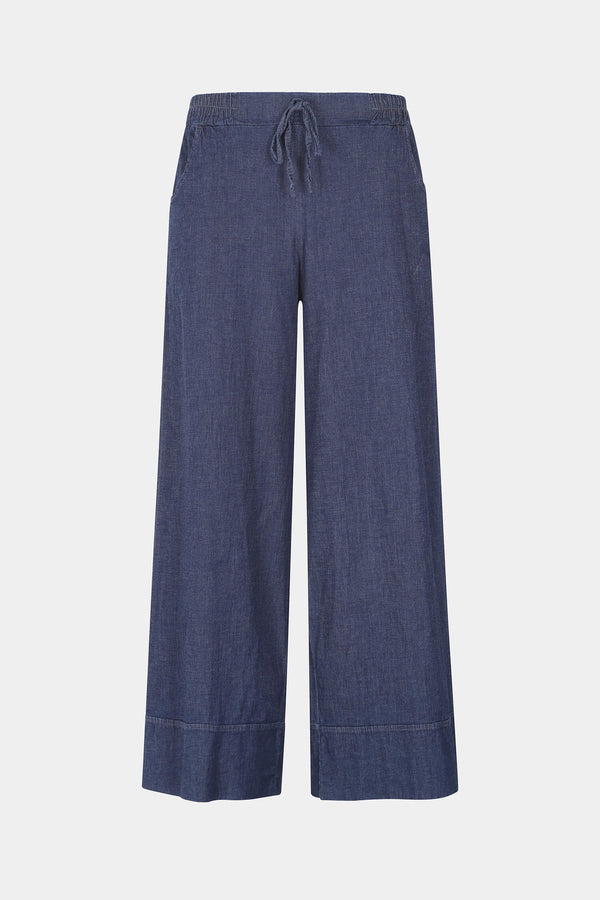Denim Wide Leg Hem Trouser