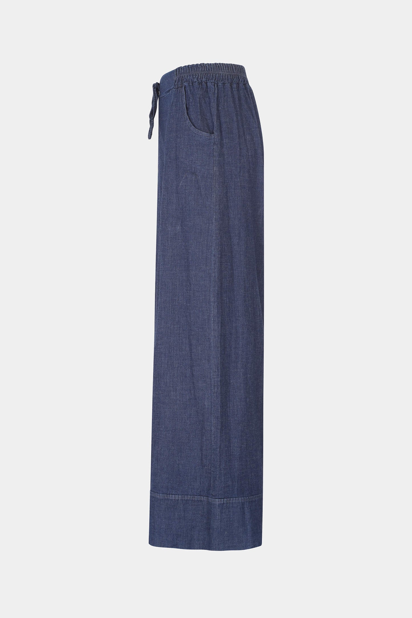 Denim Wide Leg Hem Trouser