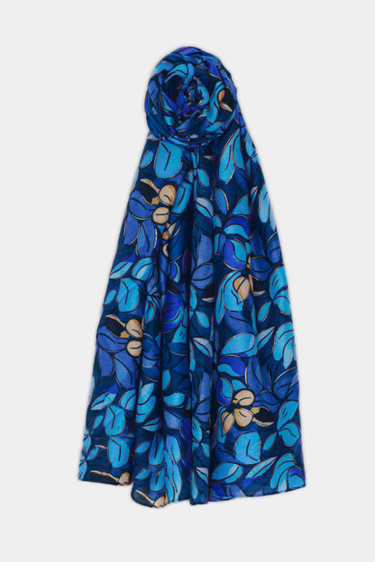 Painterly Jewel Floral Print Scarf