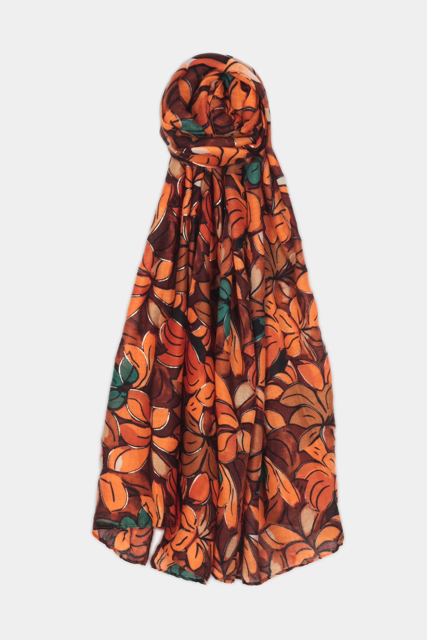 Painterly Jewel Floral Print Scarf