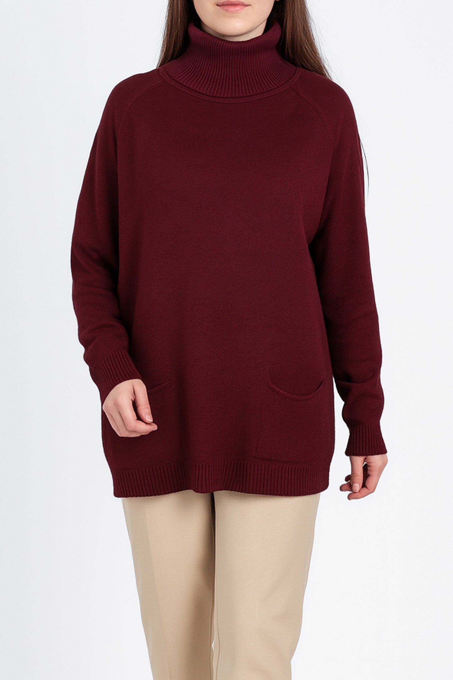 Roll Neck Two Pocket Jumper