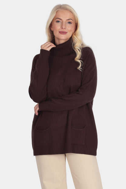 Roll Neck Two Pocket Jumper