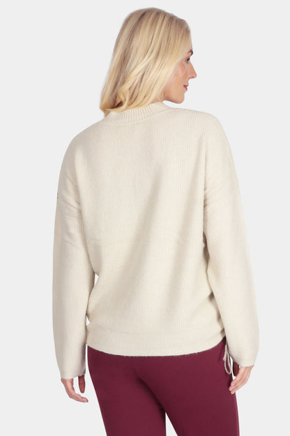 Soft V-Neck Ribbon Detail Jumper