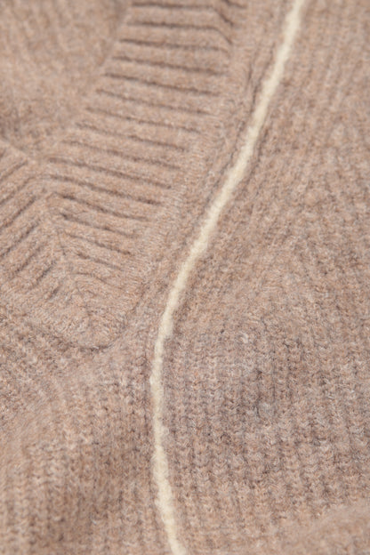 Soft V-Neck Ribbon Detail Jumper