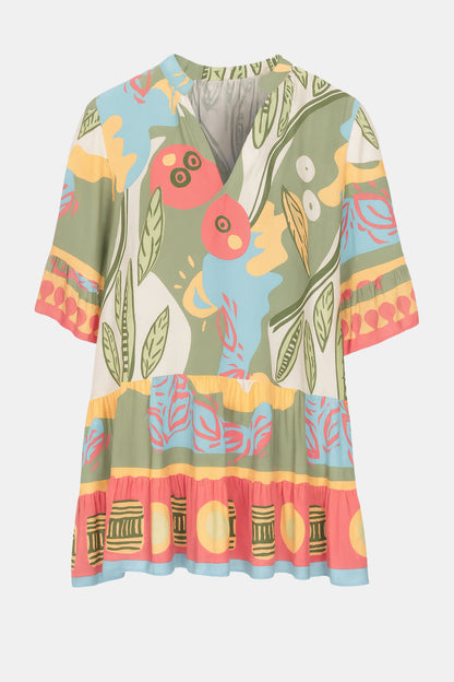 Bold Abstract Painting Tunic Dress