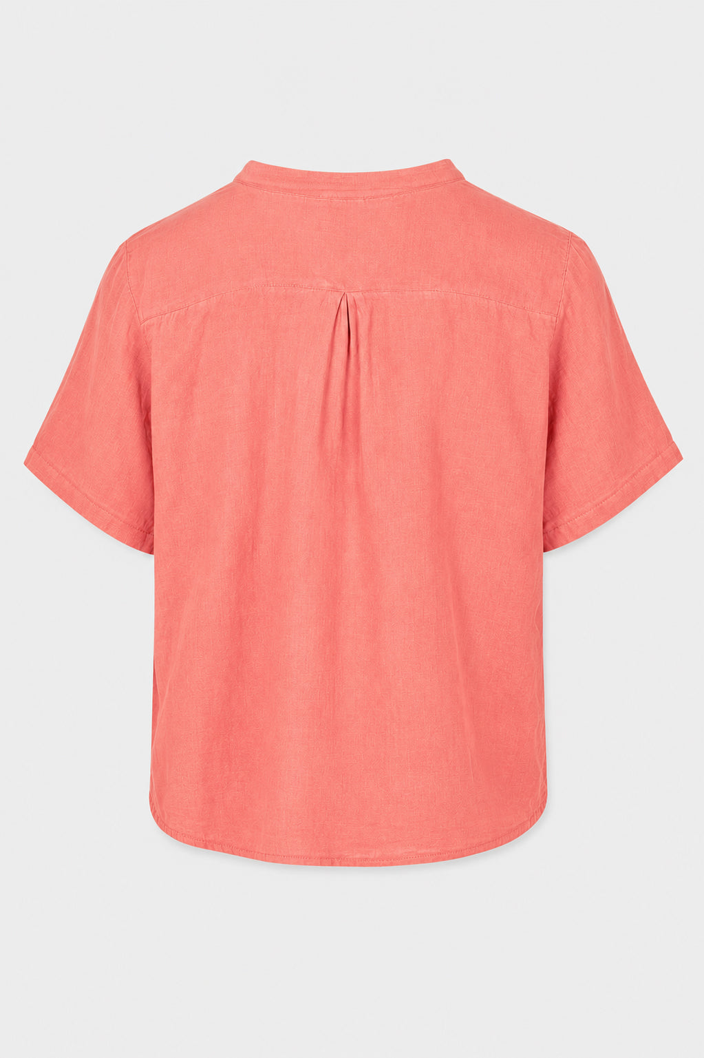 Band Collar Linen Shirt