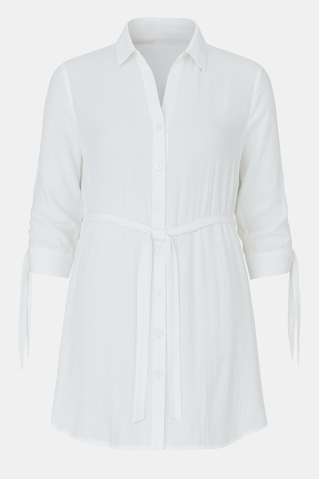 Belted Cotton Shirt Dress