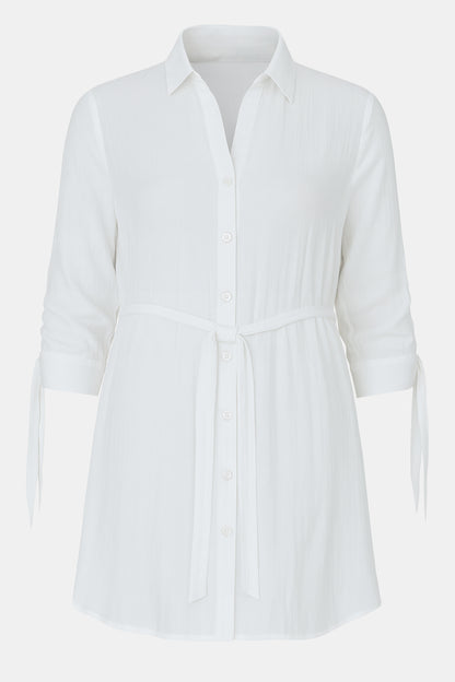 Belted Cotton Shirt Dress