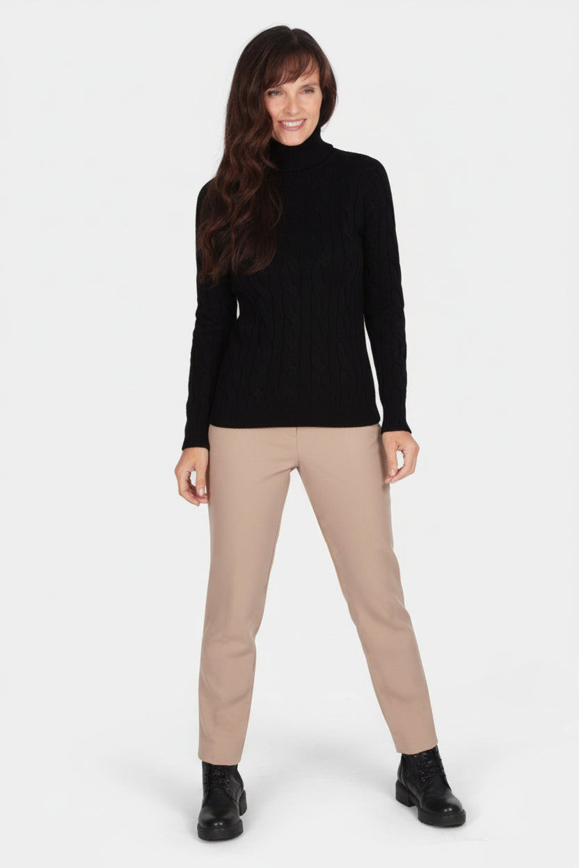 Roll Neck Bold Cable Jumper