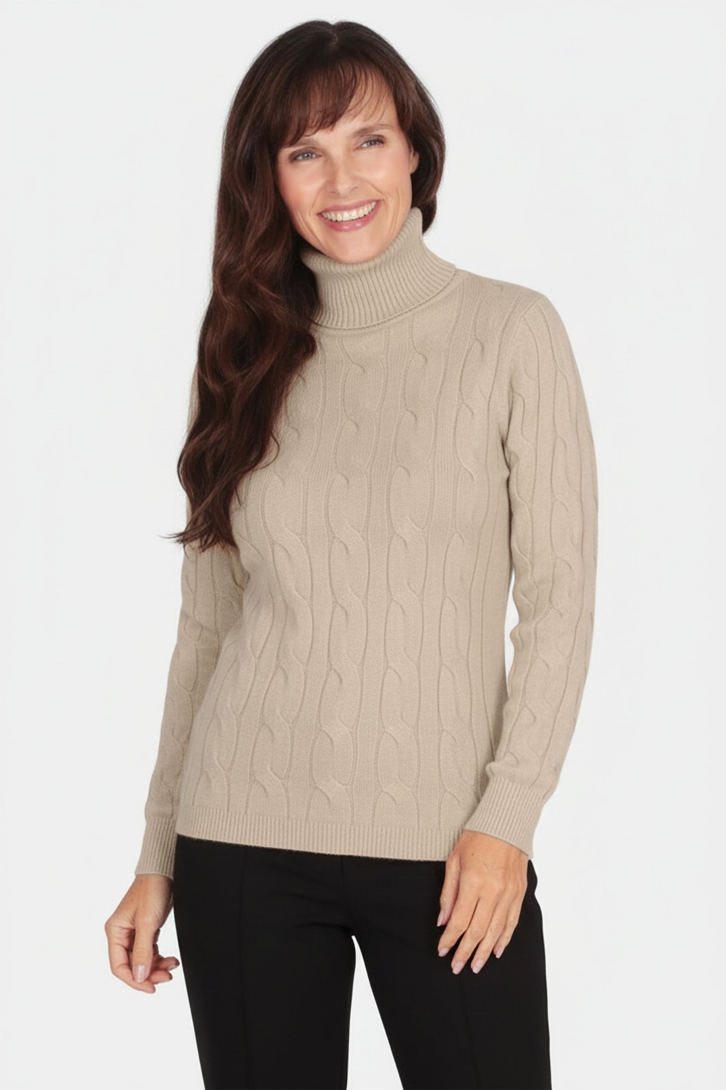 Roll Neck Bold Cable Jumper