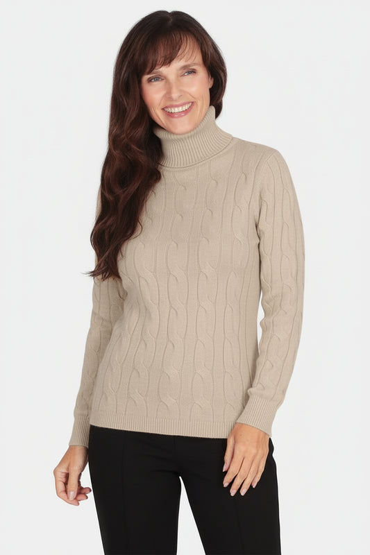 Roll Neck Bold Cable Jumper
