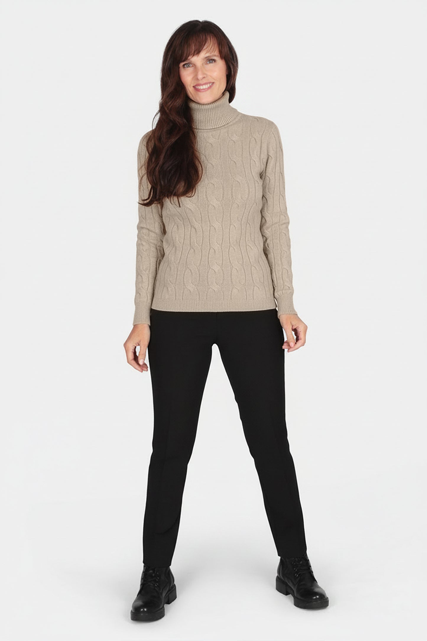 Roll Neck Bold Cable Jumper