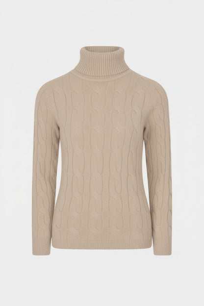 Roll Neck Bold Cable Jumper