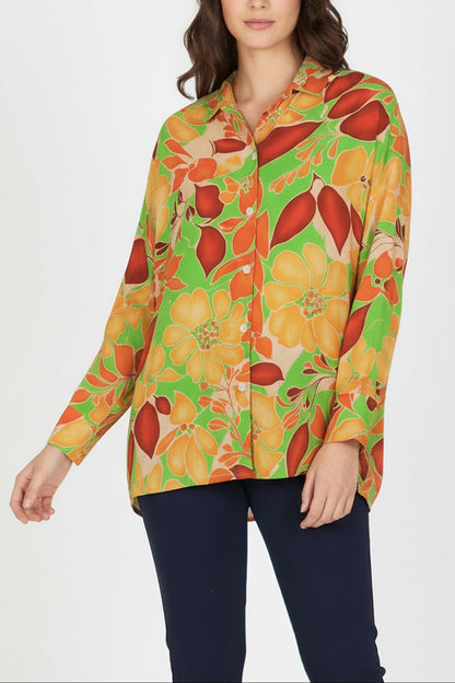 Bold Abstract Print Blouse