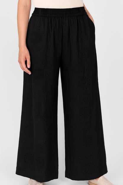 Anglaise Cotton Wide Leg Trousers