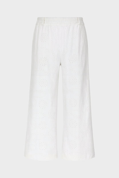 Anglaise Cotton Wide Leg Trousers